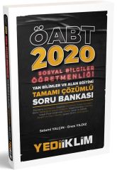 Yediiklim Yayınları 2020 KPSS ÖABT Sosyal Bilgiler Öğretmenliği Tamamı Çözümlü Soru Bankası