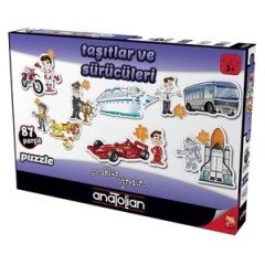 Taşıtlar ve Sürücüleri 87 Parça Puzzle Yapboz