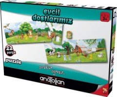 Evcil Dostlarımız 22 Parça Puzzle - Yapboz