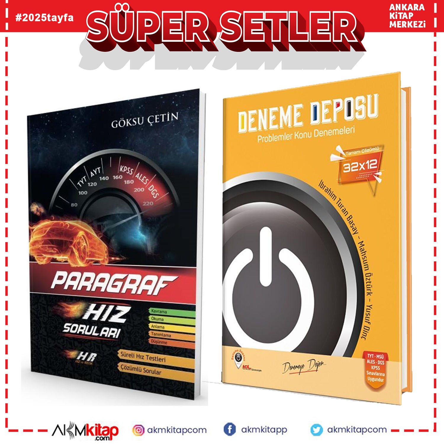 Hız ve Renk Paragraf Soru Bankası ve Deneme Deposu Problemler Konu Denemeleri Seti 2 Kitap