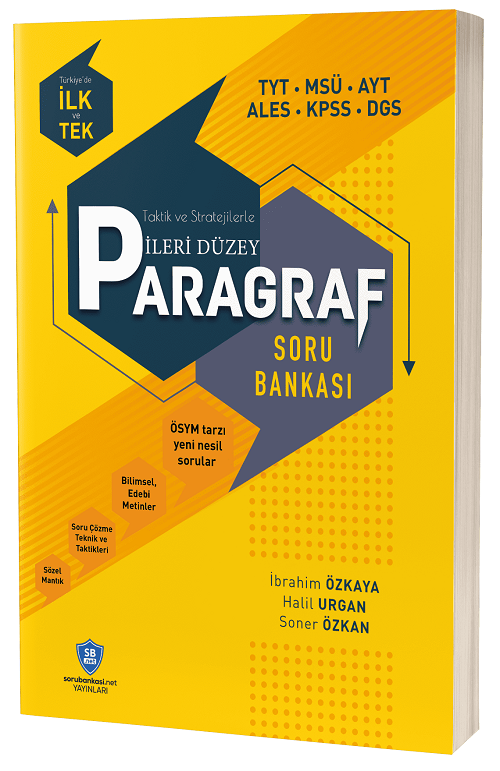 TYT AYT MSÜ ALES KPSS DGS İleri Düzey Paragraf Soru Bankası Sorubankası.net Yayınları