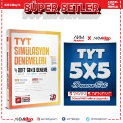 3D TYT 4 lü ve AKM 5 li Deneme Seti 2 Kitap