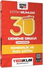 2025 KPSS Eğitim Bilimleri Rehberlik ve Özel Eğitim Popüler Tamamı Çözümlü 30 Deneme Sınavı Yediiklim Yayınları