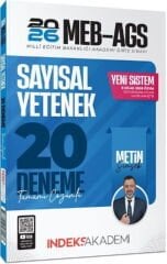 2026 MEB AGS Sayısal Yetenek 20 Deneme İndeks Akademi