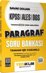 KPSS ALES DGS Savaş Doğan Serisi Paragraf Tamamı Video Konu Anlatımlı ve Tamamı QR Çözümlü Soru Bankası Yediiklim Yayınları
