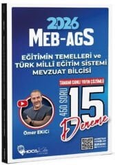 2026 MEB AGS Eğitimin Temelleri ve Türk Milli Eğitim Sistemi Mevzuat Bilgisi 15 Deneme Hoca Kafası