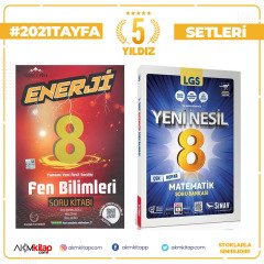 8.Sınıf Palme Yayınları Fen Bilimleri Enerji ve Sınav Yayınları Matematik Soru Bankası Seti 2 Kitap