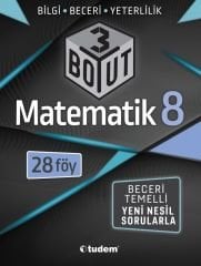 8. Sınıf Matematik 3 Boyut 28 li Föy Tudem Yayınları