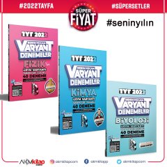 Benim Hocam Yayınları 2022 TYT Fizik Kimya ve Biyoloji Varyant Deneme Seti 3 Kitap