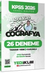 2026 Genel Kültür Adem Asra ile Coğrafya Tamamı Video Çözümlü 26 Deneme Yediiklim