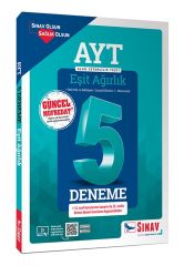 AYT Eşit Ağırlık Çözümlü 5 Deneme Sınav Yayınları