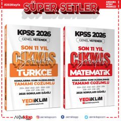 Yediiklim 2026 KPSS Lisans Matematik ve Türkçe Konularına Göre Son 11 Yıl Çıkmış Sorular Seti 2 Kitap