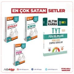 Altın Karma TYT Fen Bilimleri Çıkmış Soruları ve Kariyer Meslek TYT Fizik Kimya Biyoloji Özet Kitapları 4 Kitap Set