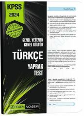 2024 KPSS Türkçe Yaprak Test Pegem Yayınları