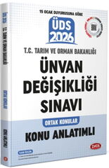 2024 UDS Tarım ve Orman Bakanlığı Ortak Konular Hazırlık Kitabı Unvan Değişikliği Data Yayınları