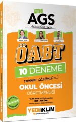 MEB AGS ÖABT Okul Öncesi Öğretmenliği Tamamı Çözümlü 10 Deneme Sınavı Yediiklim