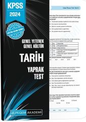 2024 KPSS Genel Yetenek Genel Kültür Tarih Yaprak Test Pegem Yayınları