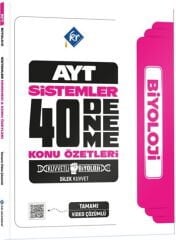 Dilek Hoca Kuvvetli Biyoloji AYT Biyoloji Sistemler 40 Deneme Konu Özetleri KR Akademi