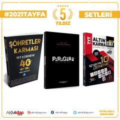 Kr Akademi TYT Şöhretler Karması ve Altın Karma TYT 10 Deneme ile Marka Paragraf Soru Bankası Seti 3 Kitap