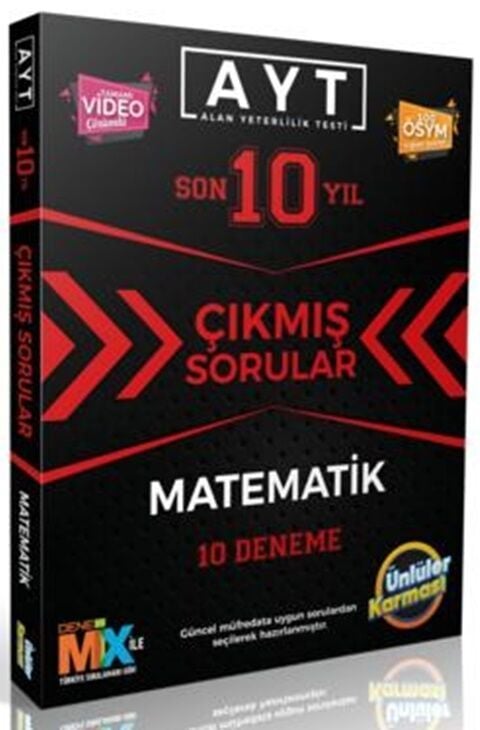 AYT Matematik Karması Tıpkı Basım 10 Deneme Ünlüler Karması