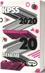 2020 KPSS Vatandaşlık Tamamı Çözümlü 20 Deneme Yediiklim Yayınları