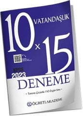 2023 KPSS Vatandaşlık 10 x 15 Deneme Öğreti Akademi
