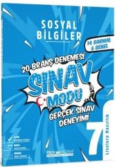 7. Sınıf Sosyal Bilgiler Sınav Modu 20 Deneme Pruva Akademi