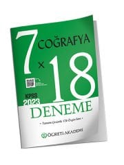 2023 KPSS Coğrafya 7 x 18 Deneme Öğreti Akademi