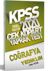 2020 KPSS Genel Kültür Coğrafya Çek Kopart Yaprak Test Yediiklim Yayınları