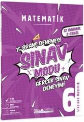6. Sınıf Matematik Sınav Modu 15 Deneme Pruva Akademi