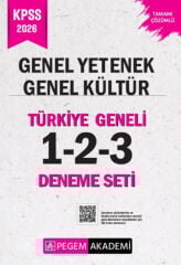 2026 KPSS Genel Yetenek Genel Kültür Tamamı Çözümlü Türkiye Geneli 1-2-3 Deneme Seti Pegem Yayınları