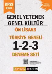2026 KPSS Genel Yetenek Genel Kültür Lise Ön Lisans Türkiye Geneli 1-2-3 Deneme Seti Pegem Yayınları