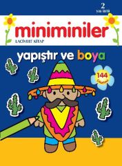 Miniminiler Lacivert Kitap Yapıştır ve Boya 2 Yaş Üstü Parıltı Yayınları