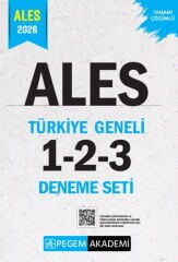 2026 ALES Tamamı Çözümlü Türkiye Geneli 1-2-3 Deneme Seti Pegem Yayınları