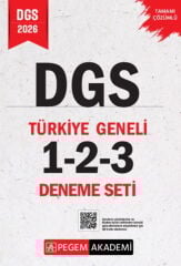2026 DGS Tamamı Çözümlü Türkiye Geneli 1-2-3 Deneme Seti Pegem Yayınları