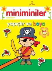 Miniminiler Sarı Kitap Yapıştır ve Boya 2 Yaş Üstü Parıltı Yayınları
