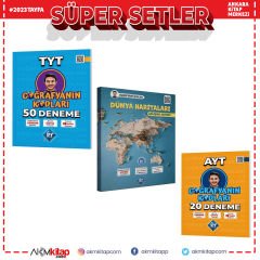 Kr Akademi TYT AYT Coğrafyanın Kodları Deneme ve Dünya Haritaları Çalışma Defteri Seti 3 Kitap