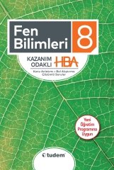 8. Sınıf Fen Bilimleri Kazanım Odaklı HBA Tudem Yayınları