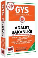 GYS Adalet Bakanlığı Yazı İşleri Müdürü Kadrosu İçin Konu Özetli Açıklamalı Ders Notları Yargı Yayınları