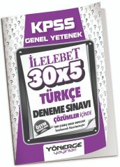 KPSS Türkçe İLELEBET 30x5 Deneme Çözümlü Yönerge Yayınları