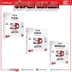 3D TYT Fizik Kimya ve Biyoloji Video Destekli Defter Seti 3 Kitap
