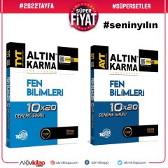 Altın Karma TYT ve AYT Fen Bilimleri Deneme Seti 2 Kitap