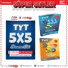 Doktrin TYT Türkçe ve Matematik Deneme ile AKM 5 li Deneme Seti 3 Kitap