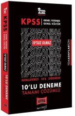 2022 KPSS GY GK 10 suz Olmaz Tamamı Çözümlü 10 lu Deneme Yargı Yayınları