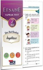 7. Sınıf EFSANE İngilizce Çek Kopart Yaprak Test Açı Yayınları
