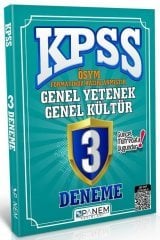 2022 KPSS Genel Yetenek Genel Kültür 3 Deneme Çözümlü Panem Yayınları