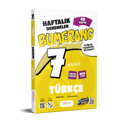 7. Sınıf Bumerang Haftalık Türkçe Denemeleri Günay Yayınları