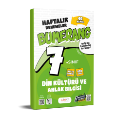 7. Sınıf Bumerang Haftalık Din Kültürü ve Ahlak Bilgisi Denemeleri Günay Yayınları