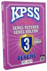 KPSS Lise Ön Lisans Genel Yetenek Genel Kültür 3 Deneme Çözümlü Panem Yayınları