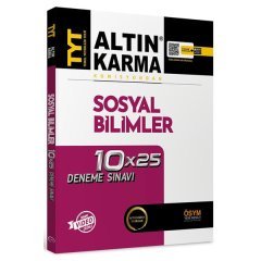 TYT Sosyal Bilimler Tamamı Video Çözümlü 10x25 Deneme Sınavı Altın Karma